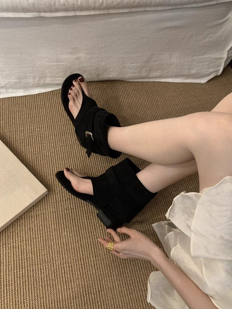 Damen modische Riemchen-Sandalen mit flexibler Sohle EB