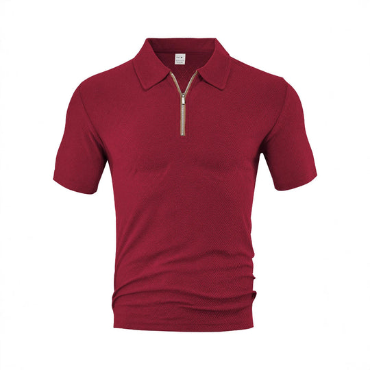Herren Polo-Shirt mit elegantem Reißverschluss und strukturiertem Design EB