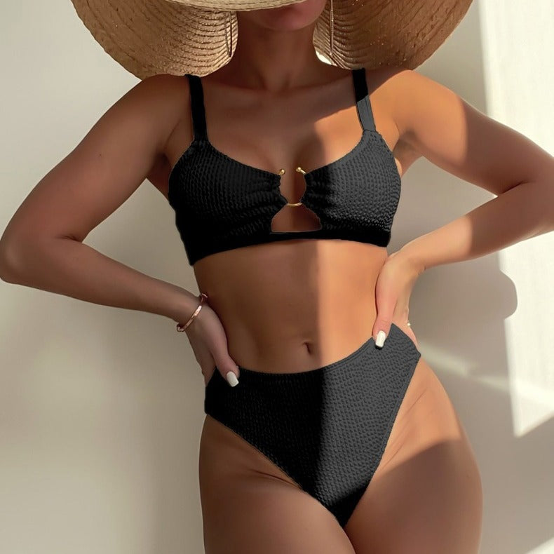 Damen Zweiteiliges Bikini-Set mit innovativem Knotendesign EB