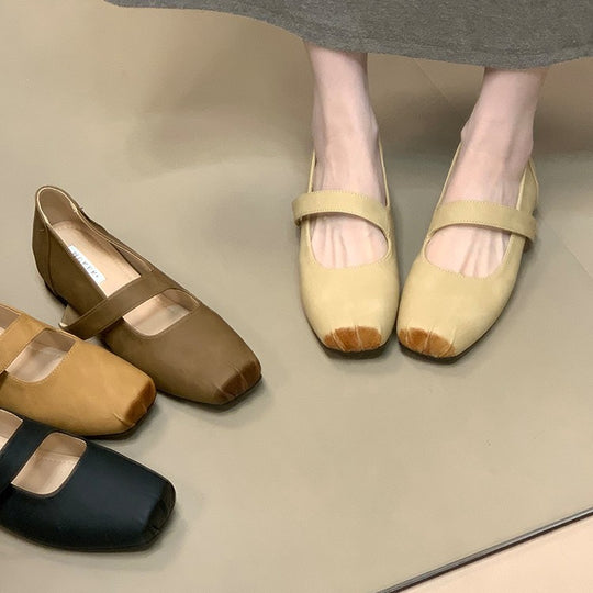 Damen Ballerinas mit elastischem Riemchen und komfortablem Fußbett EB
