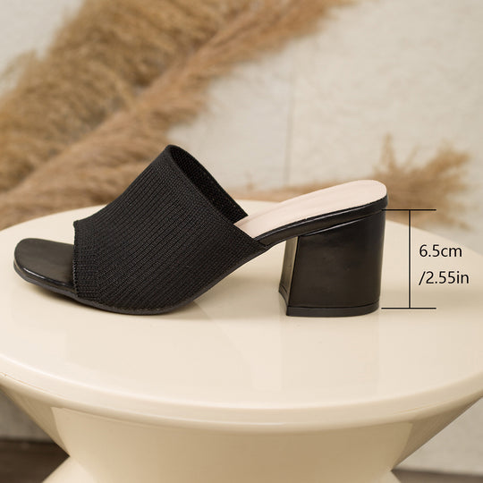 Damen Stylish Wedge-Sandaletten mit elastischem Obermaterial EB