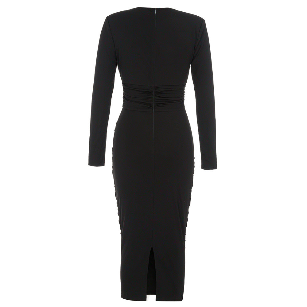 Damen Wickelkleid mit elegantem Schnitt und seitlichem Cut-Out EB