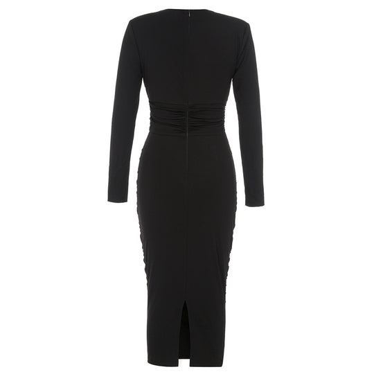 Damen Wickelkleid mit elegantem Schnitt und seitlichem Cut-Out EB
