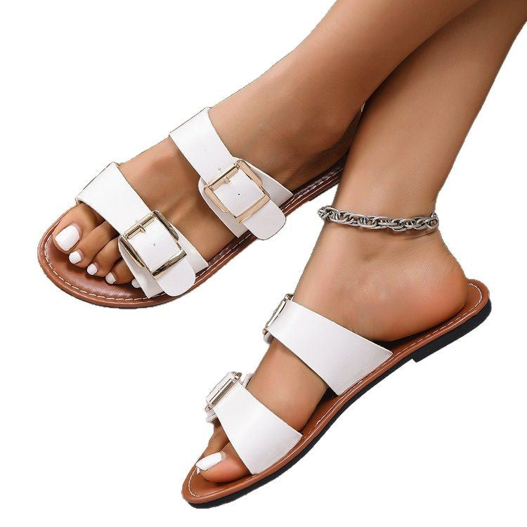 Damen modische Riemchensandalen mit komfortablem Fußbett EB