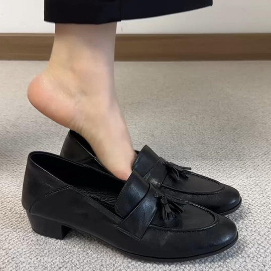 Damen elegante Mokassins mit modischem Quasten-Design EB