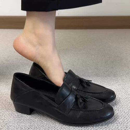 Damen elegante Mokassins mit modischem Quasten-Design EB