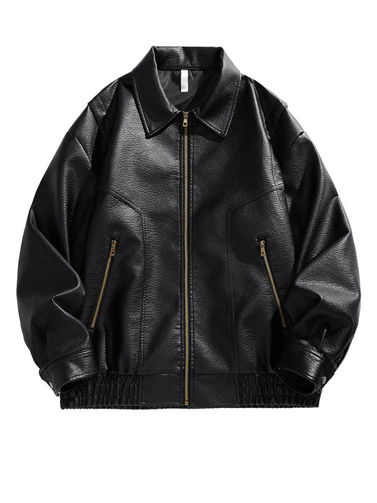 Herren kurz geschnittene jacke mit elastischem Bund und Taschen EB