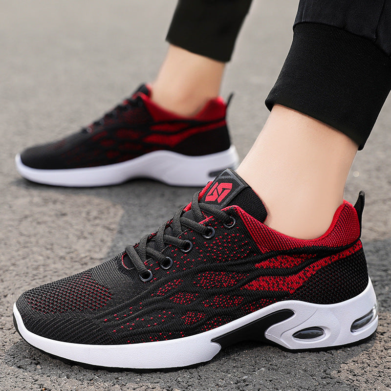 Unisex nan atmungsaktive gestrickte Freizeit-Laufsneaker mit sichtbarer Luftkammer und stoßdämpfender EVA-Zwischensohle EB