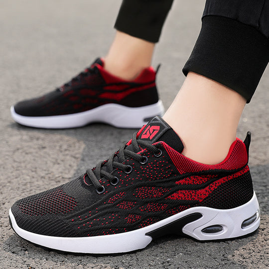 Unisex nan atmungsaktive gestrickte Freizeit-Laufsneaker mit sichtbarer Luftkammer und stoßdämpfender EVA-Zwischensohle EB