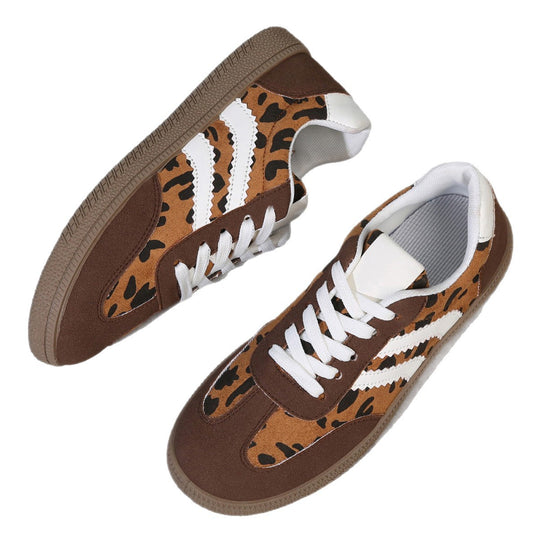 Damen Sneakers im modernen Leo-Design mit bequemer Sohle EB