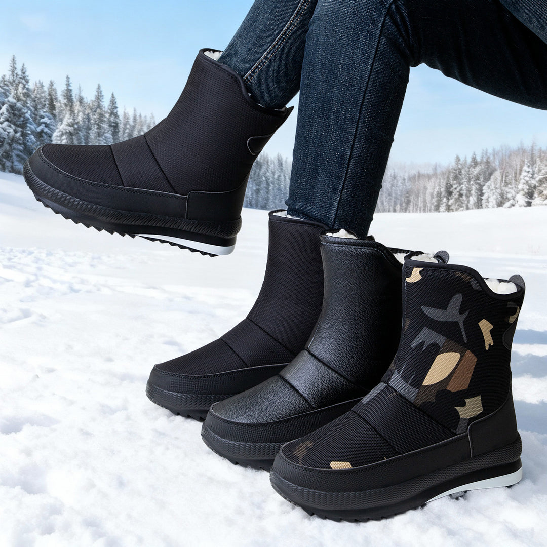 Damen Isolierte und wasserabweisende Winterstiefel mit elastischem Verschluss EB
