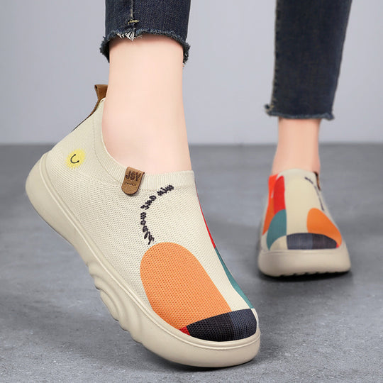 Damen Modische Slip-On Sneakers mit komfortabler Passform und trendigem Design EB