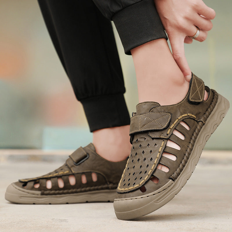 Damen Atmungsaktive Freizeitsandalen mit verstellbarem Klettverschluss und rutschfester Sohle EB
