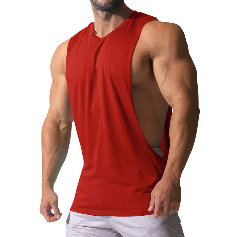 Herren nan Muskelshirt mit extra tiefen Armöffnungen und atmungsaktivem Baumwollmix EB