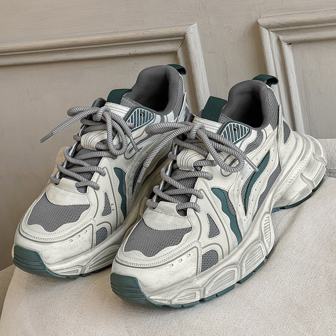 Damen Sportliche Chunky Sneakers mit atmungsaktiver Mesh-Oberfläche und robuster Sohle EB