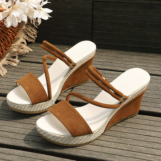 Damen Wedge-Sandaletten mit modischem Riemendesign und komfortabler Fußbettung EB
