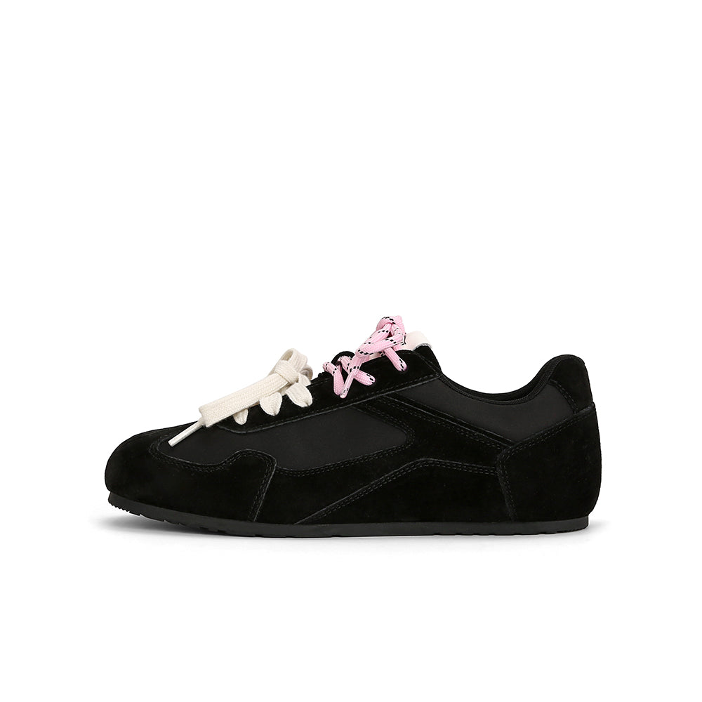 Damen modische Lace-Up Sneakers mit bequemen Schnürsenkeln und eleganten Akzenten EB