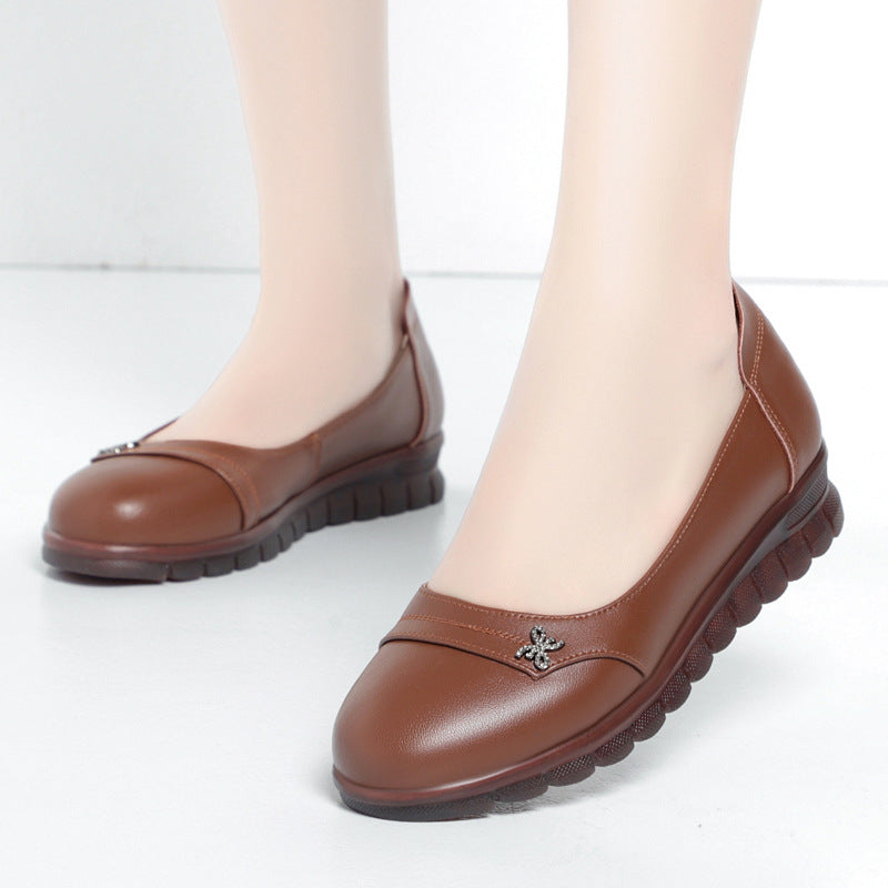 Damen Ballerinas mit dämpfendem Fußbett und dekorativen Schmuckdetails EB