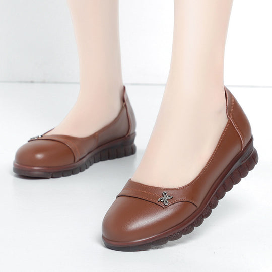 Damen Ballerinas mit dämpfendem Fußbett und dekorativen Schmuckdetails EB