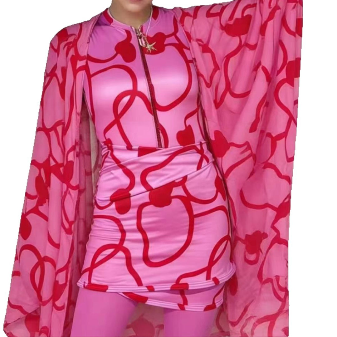 Damen modischer Bademantel mit weitem Cut EB