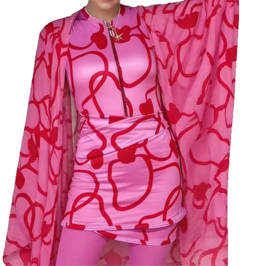 Damen modischer Bademantel mit weitem Cut EB