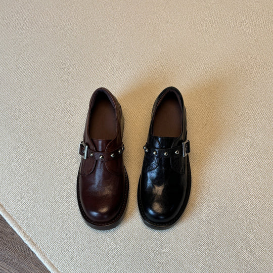 Damen modische Plateau-Schuhe mit dekorativen Riemen und komfortablem Blockabsatz EB