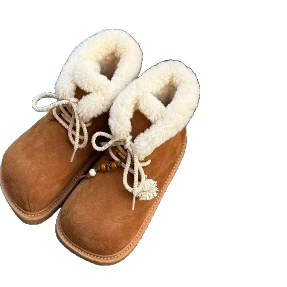 Damen Kuschelige Winterboots mit weichem Kunstfellkragen EB