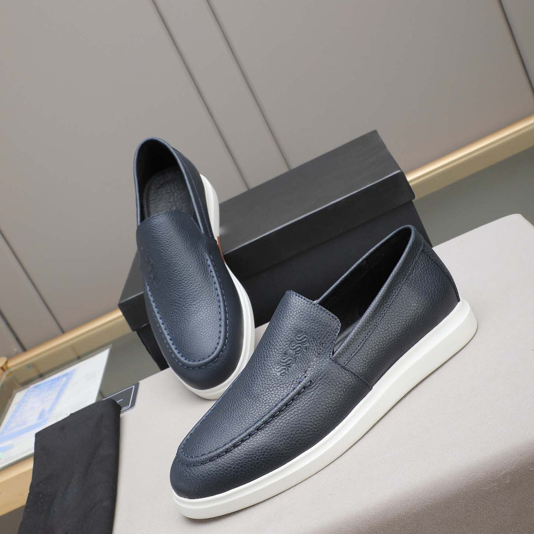 Damen Mokassin Slipper mit erstklassiger Ledervariante und rutschfester Sohle EB