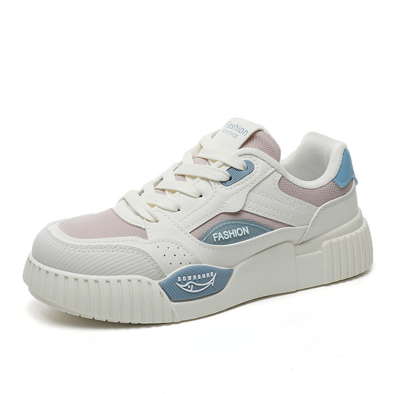 Damen modische Sneakers mit erhöhtem Sohlenprofil und sportivem Design EB