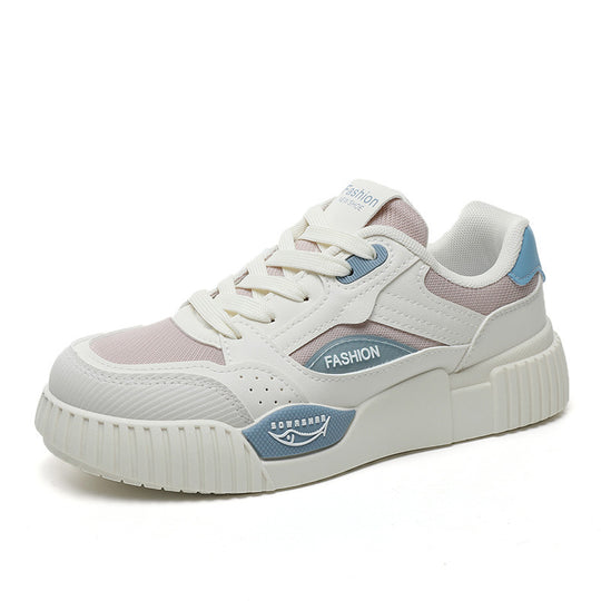 Damen modische Sneakers mit erhöhtem Sohlenprofil und sportivem Design EB