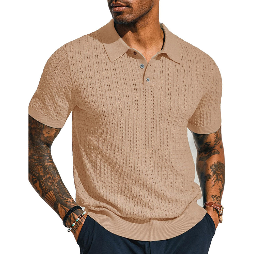 Herren Poloshirt mit strukturiertem Design und Kurzarm EB