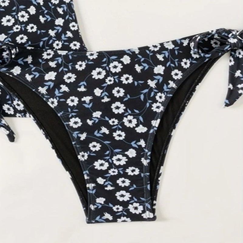 Damen Einteilig floral gemusterter Badeanzug EB