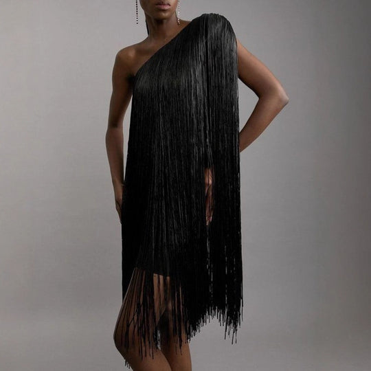 Damen Fransen-Kleid R&B