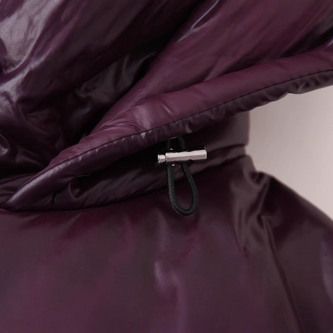 Damen Pufferjacke mit Kapuze und praktischen Taschen EB