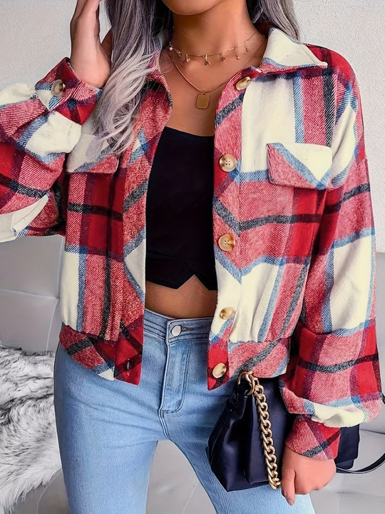 Damen karierte Hemdjacke EB