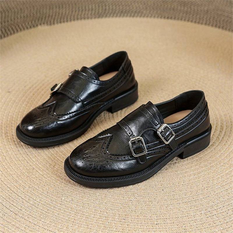 Damen elegante Slipper mit dekorativem Schnallen-Design EB