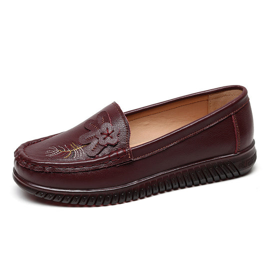 Damen Mokassins mit floralem Design und komfortabler Sohle EB