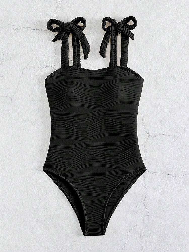 Damen Einteiler Badeanzug mit eleganter Raffung EB