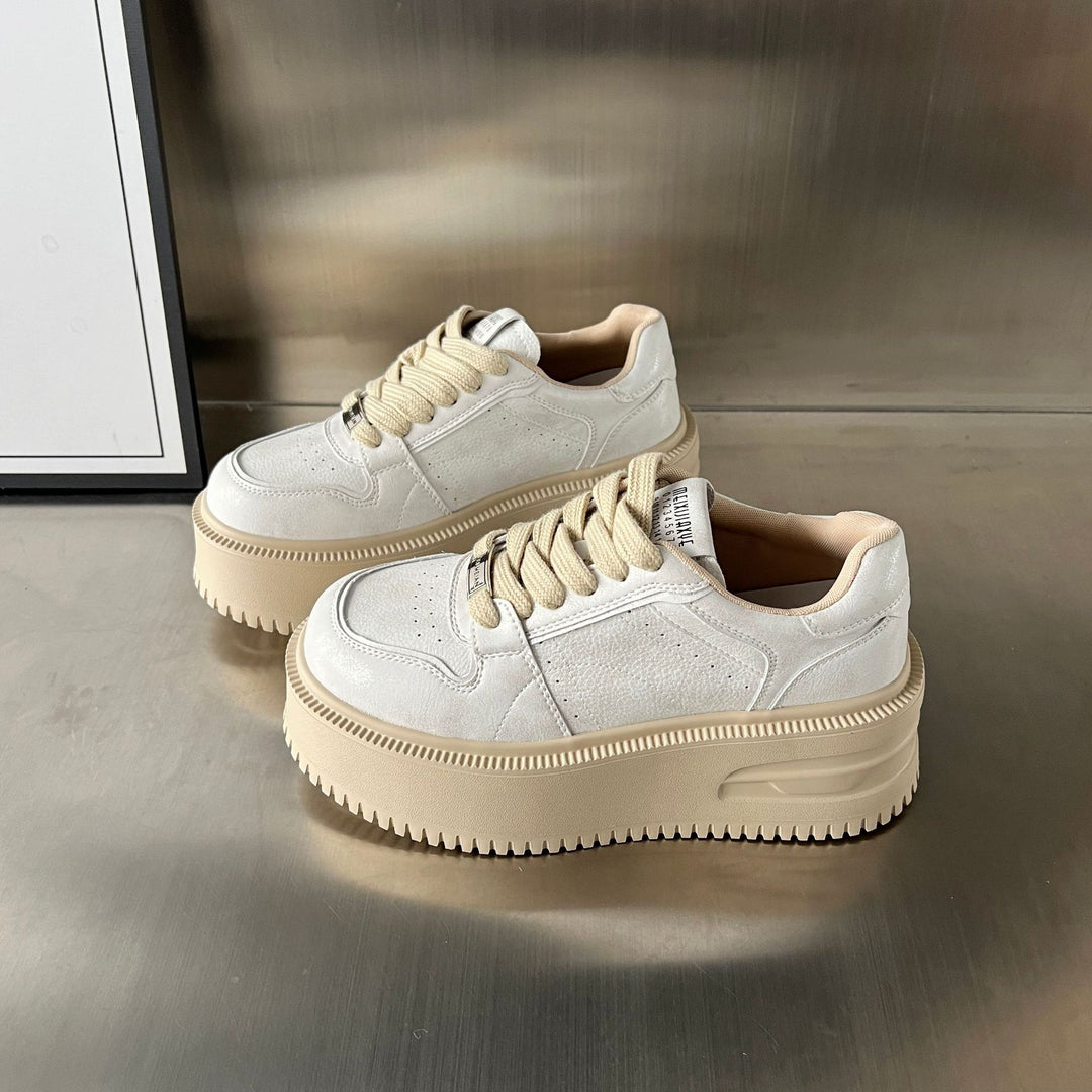 Damen Sneakers mit dickem Plateau und atmungsaktiver Obermaterialstruktur EB