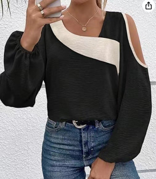 Damen Designer-Top mit Cut-Out-Ärmeln EB