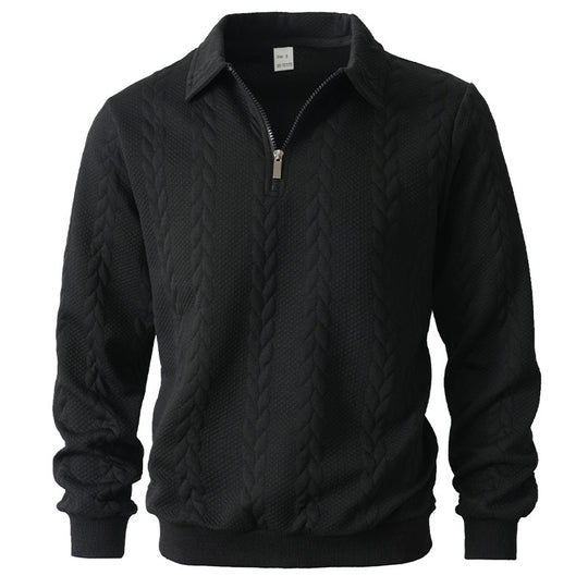 Herren eleganter Strickpullover mit Reißverschluss EB