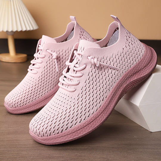 Damen Leichte und atmungsaktive Sneaker mit flexiblem Strickoberteil EB