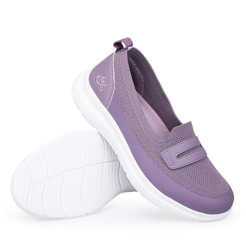 Damen Komfortable Slip-On Sneakers mit atmungsaktivem Obermaterial EB