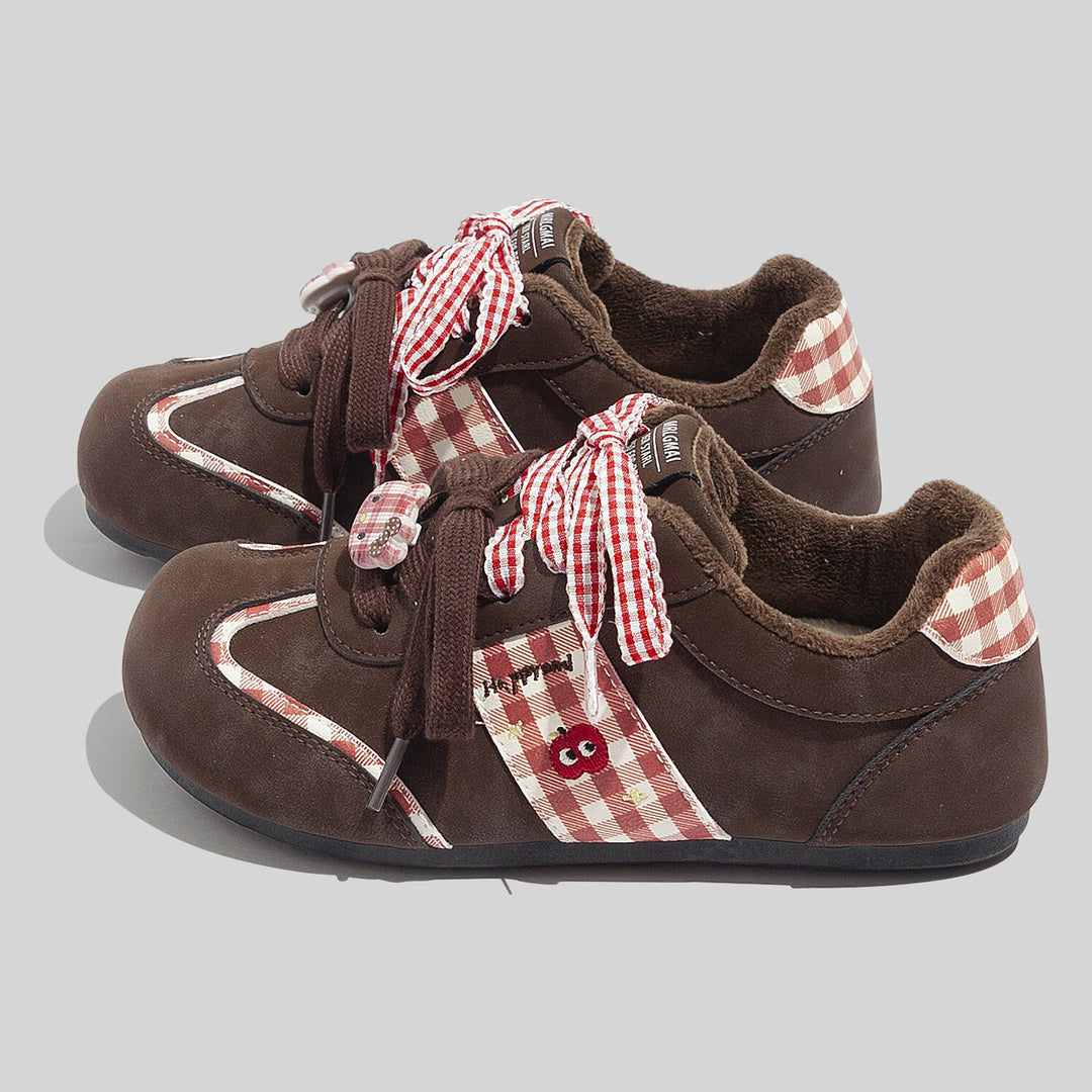 Damen Komfortable Sneaker mit kuscheligem Innenschuh und verspieltem Design EB