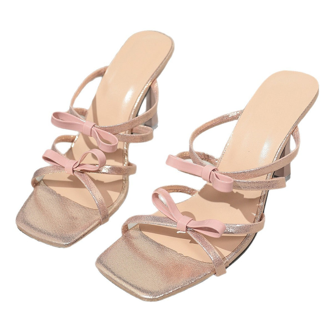 Damen elegante Sandalen mit modischem Schleifen-Detail EB