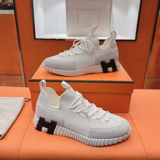 Damen Sportliche Sneakers mit elastischer Strickoberfläche und rutschfester Sohle EB