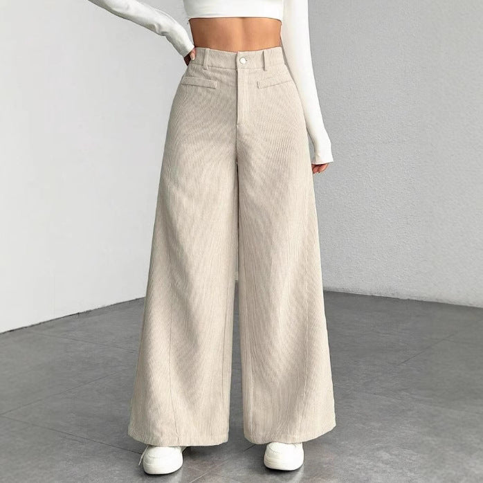 Damen Weite Cordhosen EB