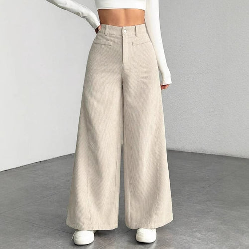Damen Weite Cordhosen EB