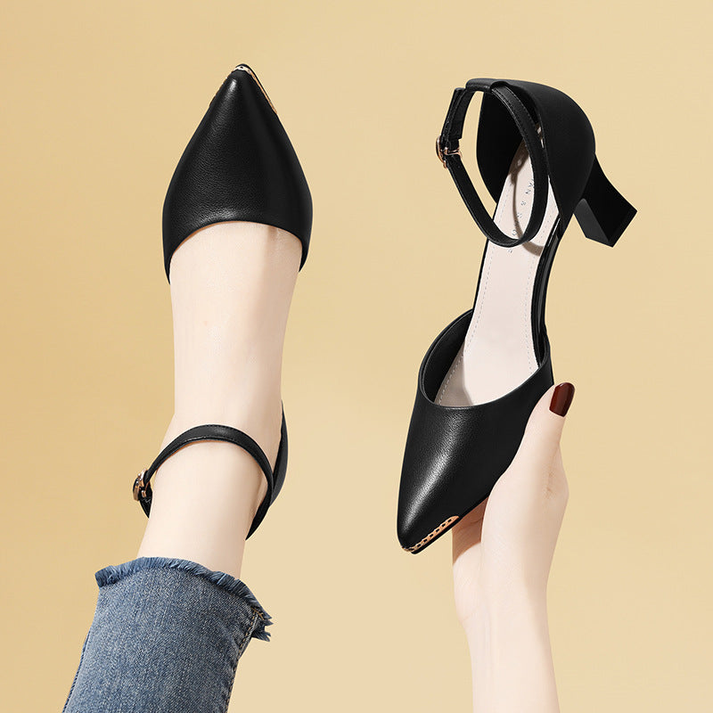 Damen elegante Slingback-Pumps mit modischem Blockabsatz EB