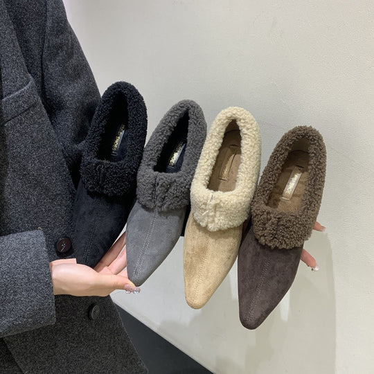Damen Stiefeletten mit kuscheligem Kunstfellkragen und eleganter Form EB